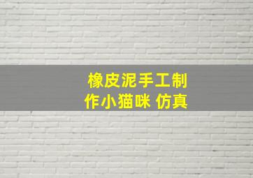 橡皮泥手工制作小猫咪 仿真